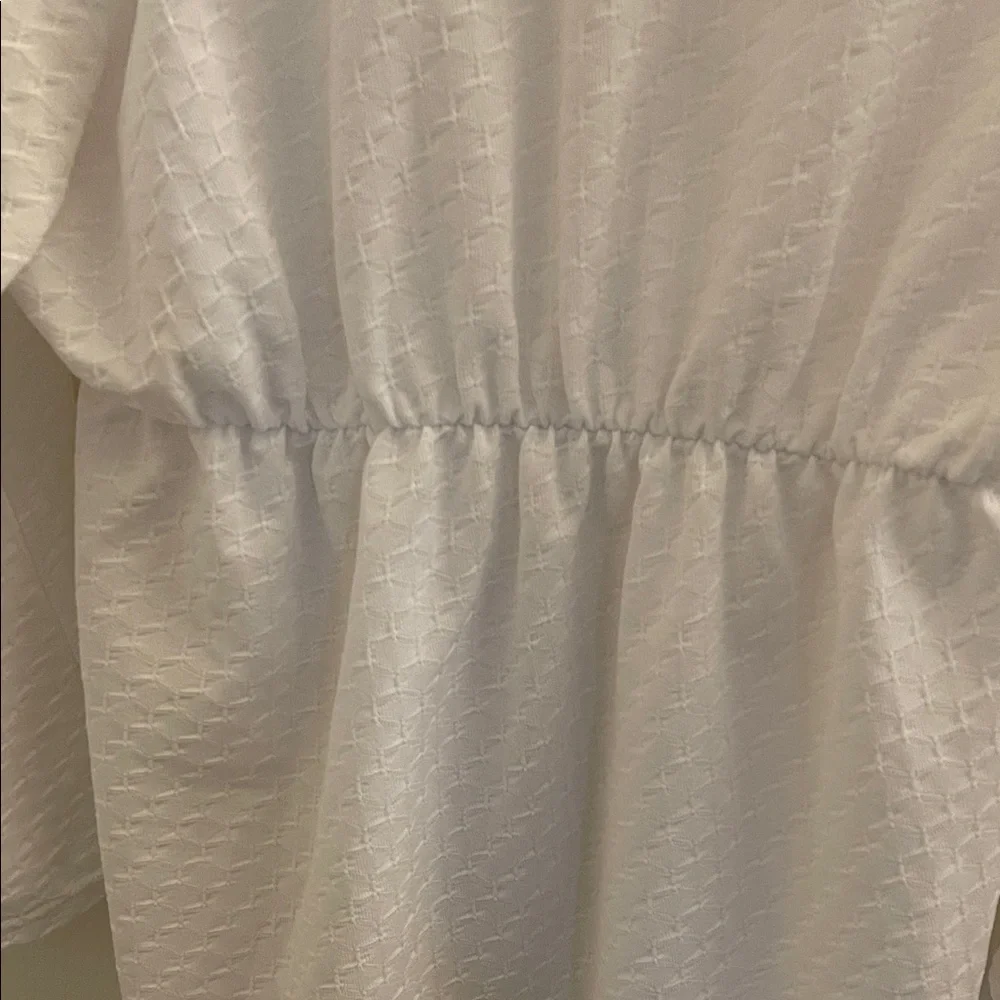 Jordan Taylor Elegant White Textured Blouse - Picture 8 of 11